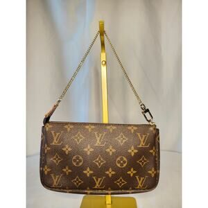 Louis Vuitton Pochette Accessoires Monogram Chain Shoulder Bag AR0988